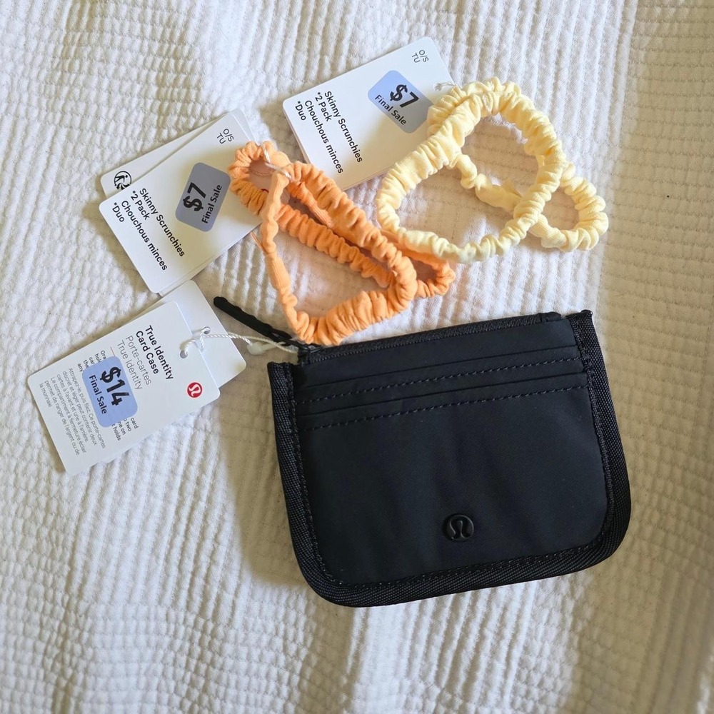 Lululemon True Identity Card Case black wallet bundle